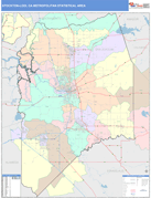 Stockton-Lodi Metro Area Digital Map Color Cast Style